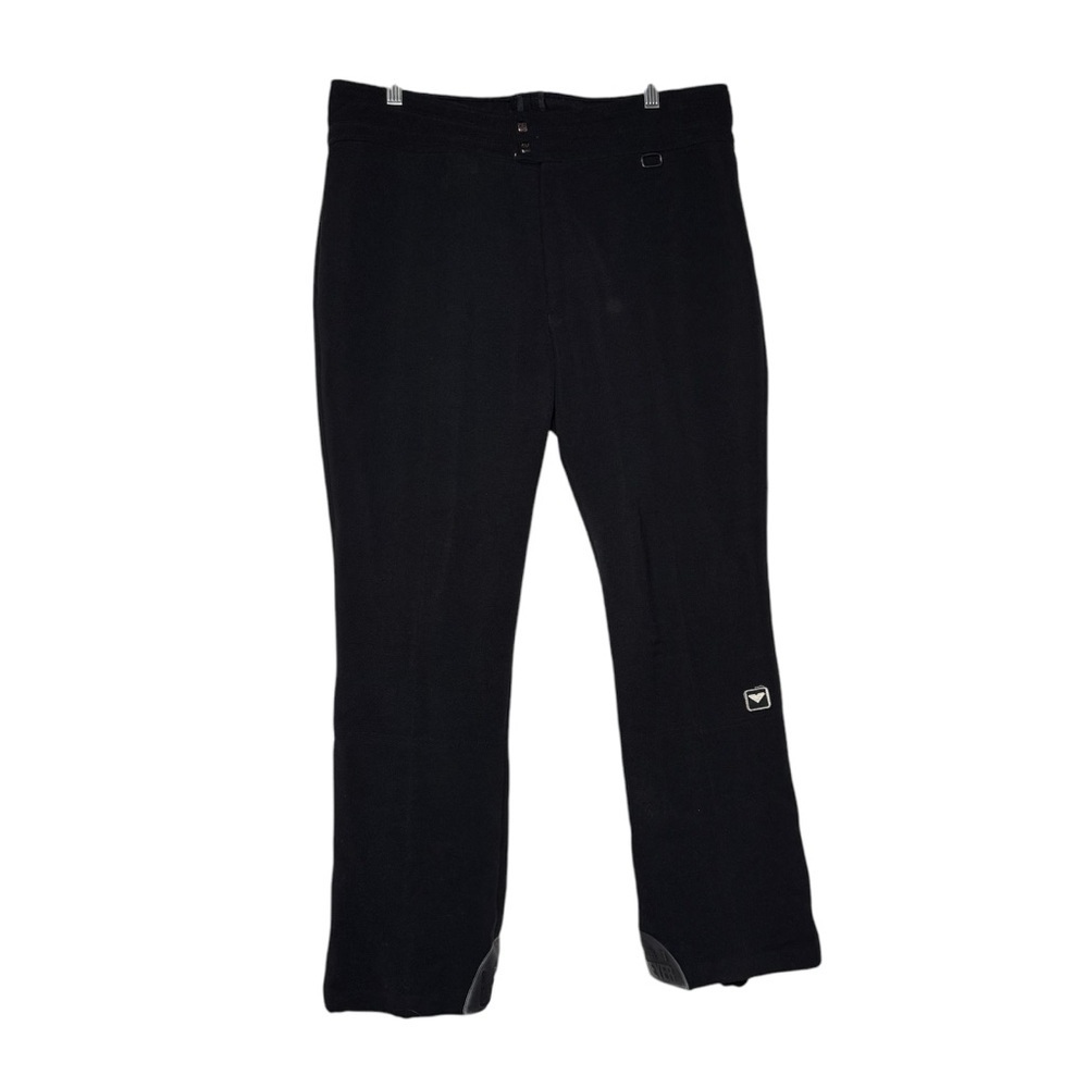 Obermeyer Men's Ski Snow Pants Black Size 36R 34W x 32L Lined Wool Nylon Stretch